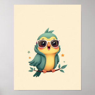 Farbenfrohe Parrot Jungle Freundlichkeit an der Wa Poster