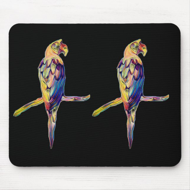 Farbenfrohe Parrot Mousemat Mousepad (Vorne)