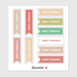 Farbenfrohe Pastel 10 pc Frohe Weihnachten Aufkleber
