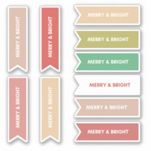 Farbenfrohe Pastel 10 pc Merry & Bright Aufkleber