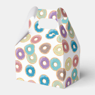 Farbenfrohe Pastel Donuts & Sprinkles Muster Geschenkschachtel