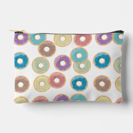 Farbenfrohe Pastel Donuts & Sprinkles Muster Zubehörtasche