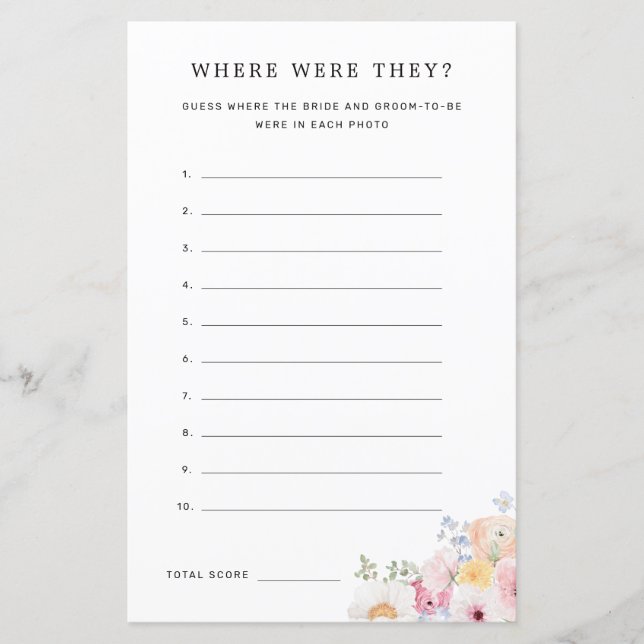 Farbenfrohe Pastel Floral wo sie spielen (Vorderseite)