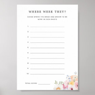 Farbenfrohe Pastel Floral wo sie spielen Poster