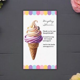 Farbenfrohe Pastel Ice Cream Sundae Kinderdusche Begleitkarte