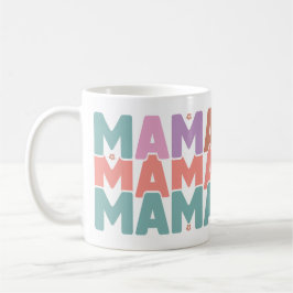 Farbenfrohe Pastel MAMA Geschenk Mama Kaffeetasse