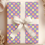 Farbenfrohe Pastel Polka Dot Party Geschenkpapier<br><div class="desc">Mit diesem verspielten Polodotpapier wackeln Sie Ihre Geschenke in pastellfarbener Freude. Ein skurriler Mix aus weichen Pinks,  Blues und Gelb schafft ein charmantes und fröhliches Design,  das sich perfekt für Geburtstage,  Babyduschen oder Feiern eignet.</div>