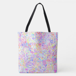 Farbenfrohe Pastel Rainbow Quirky Boho Blob Mosaik Tasche