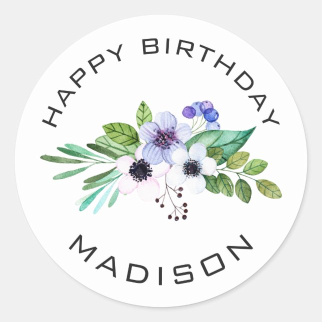 Farbenfrohe Pastel Tones Bouquet Runder Aufkleber (Vorderseite)