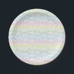 Farbenfrohe Pastel Waves Kawaii Wolken Muster Pappteller<br><div class="desc">Fügen Sie Ihren Geschenken einen niedlichen und farbenfrohen Akzent mit diesem kawaii Wolken Papier Teller. Es zeigt kawaii Wolken mit bunten pastellfarbenen Wellen Muster. Diese Teller aus Cloud-Musterpapier sind ideal für Babyduschen und Geburtstage.</div>