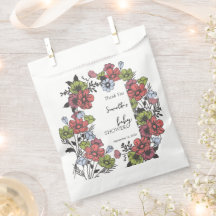 Farbenfrohe Pastel Wildblume Kinderdusche