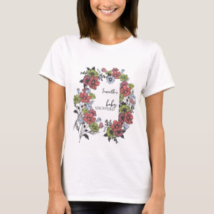 Farbenfrohe Pastel Wildblume Kinderdusche T-Shirt