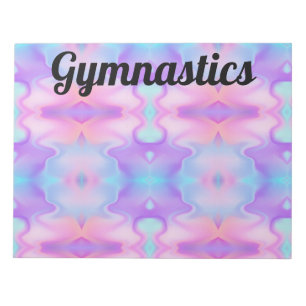 Farbenfrohe Pastelgymnastik Notepad Notizblock