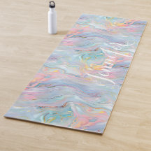 Farbenfrohe Pastell-Holografische Marmor-Wirbel