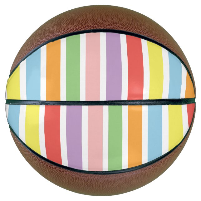 farbenfrohe Pastell Hues Basketball (Vorderseite)