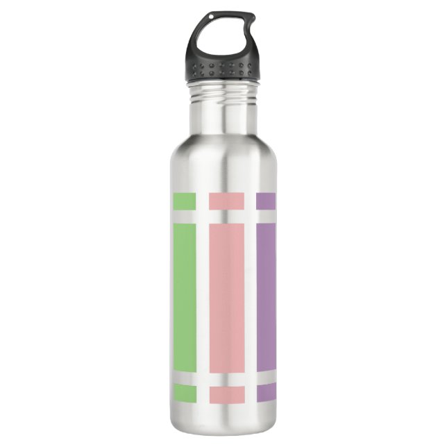 farbenfrohe Pastell Hues Edelstahlflasche (Vorderseite)