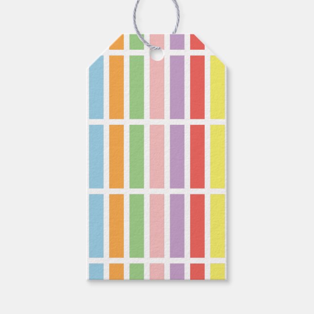 farbenfrohe Pastell Hues Geschenkanhänger (Vorderseite)