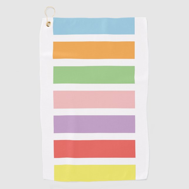 farbenfrohe Pastell Hues Golfhandtuch (Vorderseite)