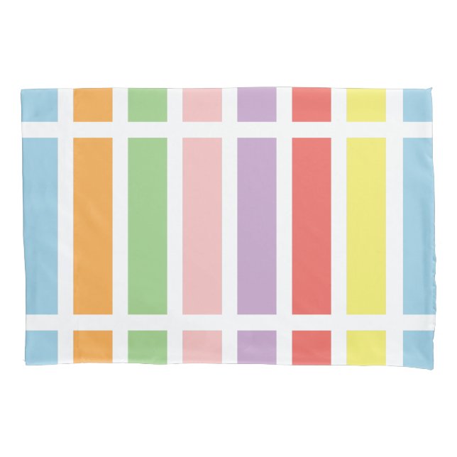 farbenfrohe Pastell Hues Kissenbezug (Vorderseite)