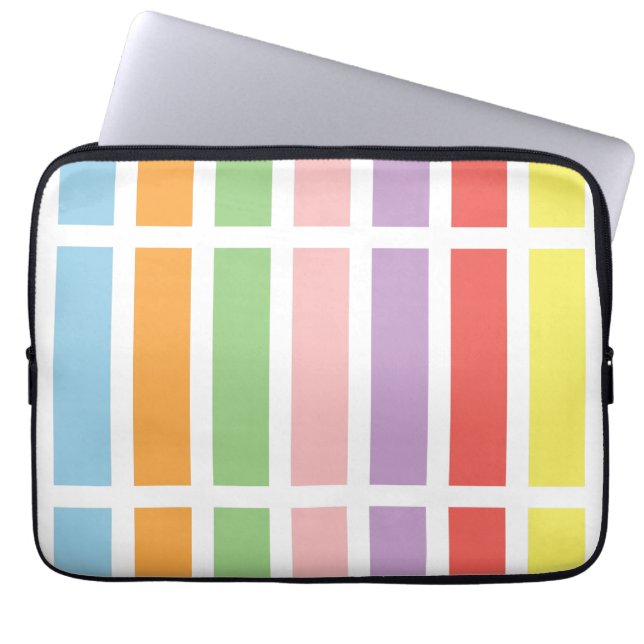 farbenfrohe Pastell Hues Laptopschutzhülle (Vorderseite)