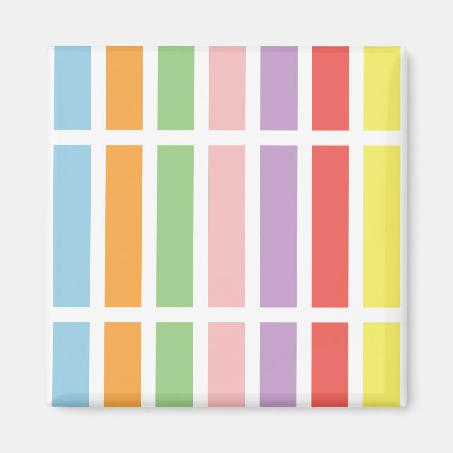 farbenfrohe Pastell Hues Magnet (Vorne)