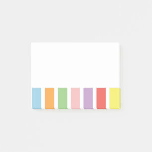 farbenfrohe Pastell Hues Post-it Klebezettel
