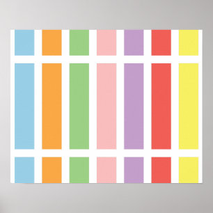 farbenfrohe Pastell Hues Poster