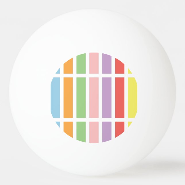 farbenfrohe Pastell Hues Tischtennisball (Vorderseite)