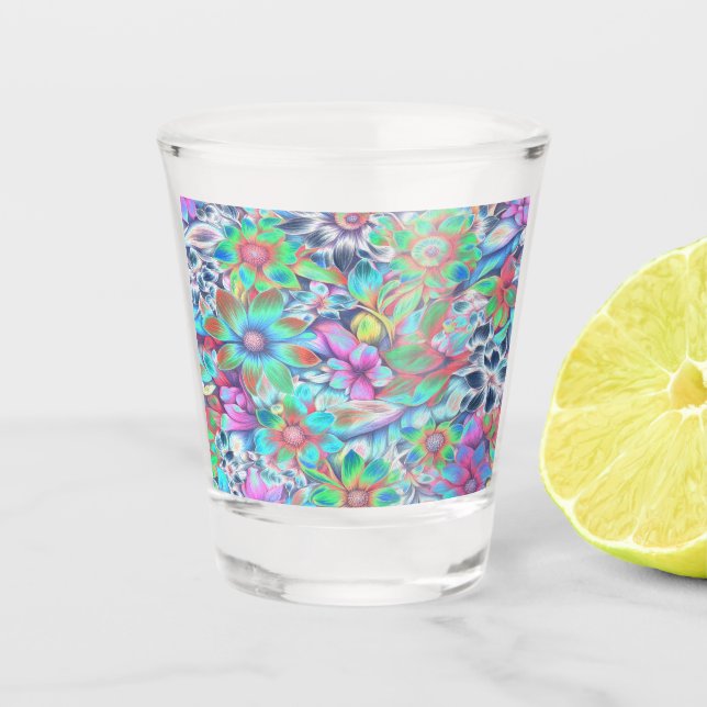 Farbenfrohe Pastelle #2 Schnapsglas (Vorderseite)