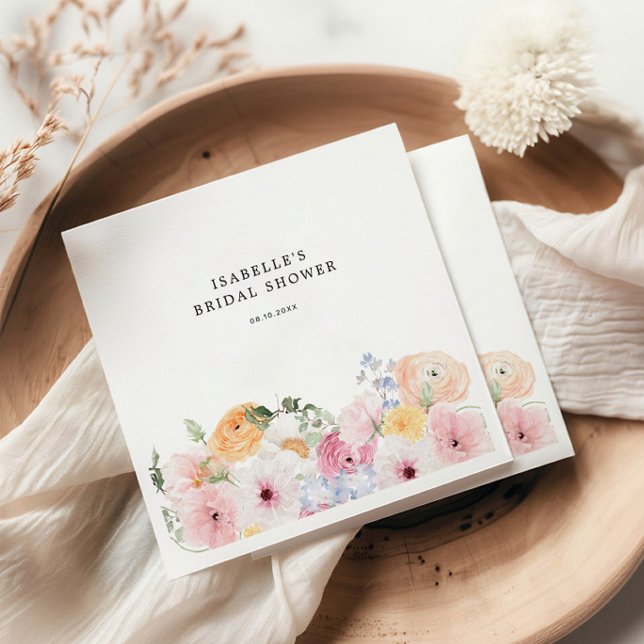 Farbenfrohe Pastelle Brautparty Serviette (Von Creator hochgeladen)