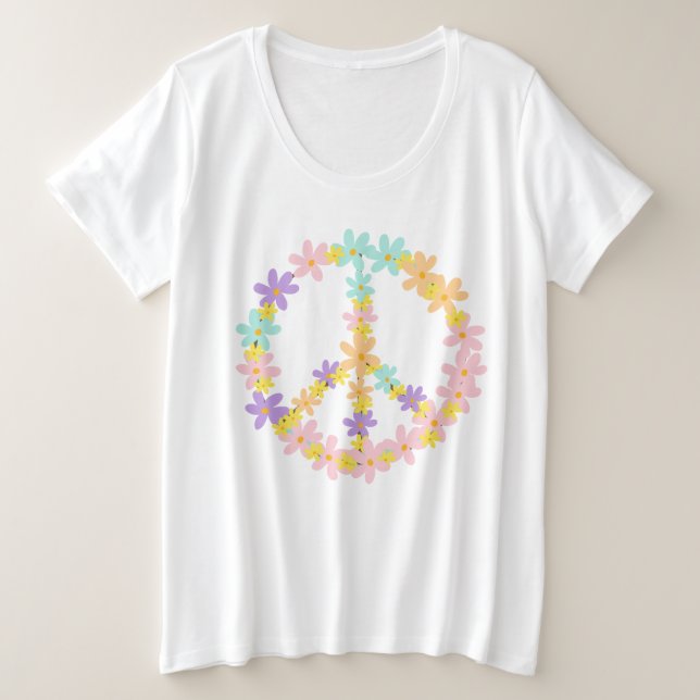Farbenfrohe Pastelle Mermaid Farben Blumenstrauß Große Größe T-Shirt (Design vorne)