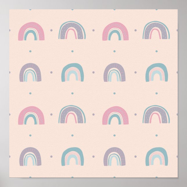 Farbenfrohe Pastelle Rainbow #6 Poster (Vorne)