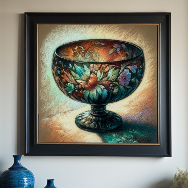 Farbenfrohe Pastelle Zeichnend Antique Art Glass B Poster (Von Creator hochgeladen)
