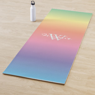 Farbenfrohe Pastellfarben Yogamatte
