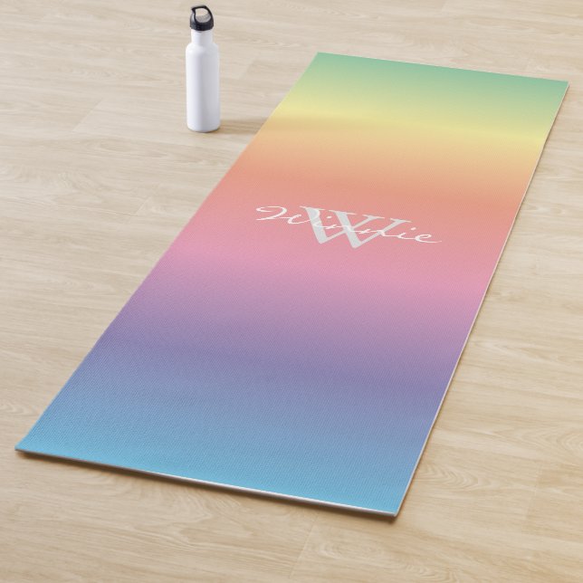 Farbenfrohe Pastellfarben Yogamatte (Beispiel)