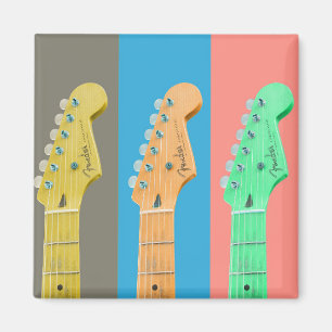 Farbenfrohe pastellfarbene Gitarrenmusik Magnet