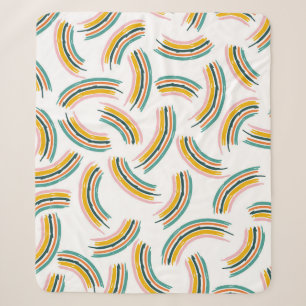 Farbenfrohe pastellfarbene Linien und Formen. Rege Sherpadecke