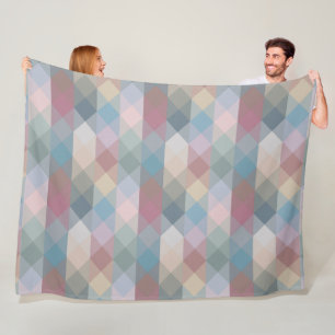 farbenfrohe pastellgeometrische fleecedecke