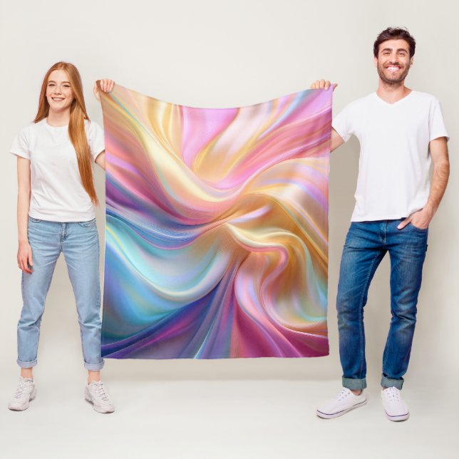 Farbenfrohe Pastellseide Fleecedecke (Beispiel)
