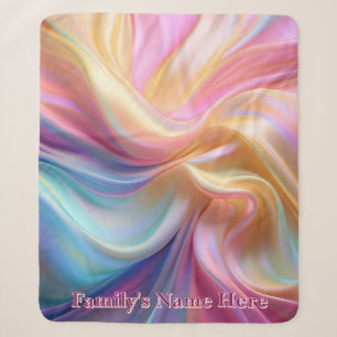 Farbenfrohe Pastellseide Sherpadecke