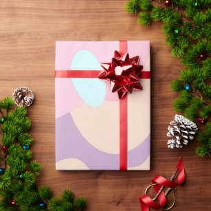 Farbenfrohe Pastete mit glänzenden Wrapping-Papier Geschenkpapier