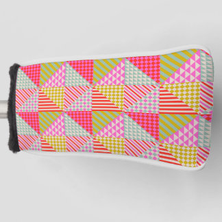 Farbenfrohe Patchwork-Golf-Putter-Abdeckung Golf Headcover