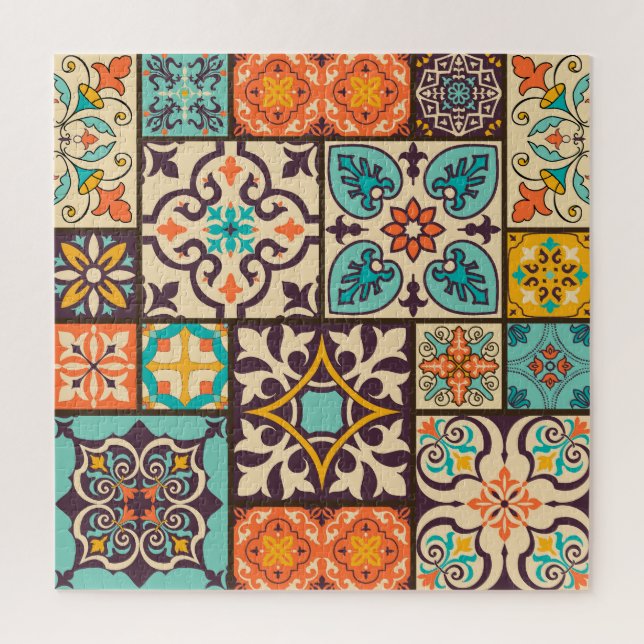 Farbenfrohe Patchwork Islam Motifs Tile (Vertikal)
