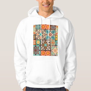 Farbenfrohe Patchwork Islam Motifs Tile Hoodie