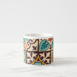 Farbenfrohe Patchwork-Islam-Motive Kachel Espressotasse