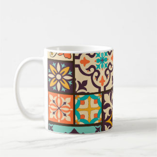 Farbenfrohe Patchwork-Islam-Motive Kachel Kaffeetasse