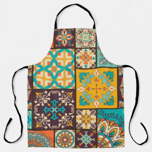 Farbenfrohe Patchwork-islamische Fliese nahtlos Schürze