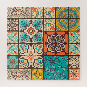 Farbenfrohe Patchwork Islamische Majolika