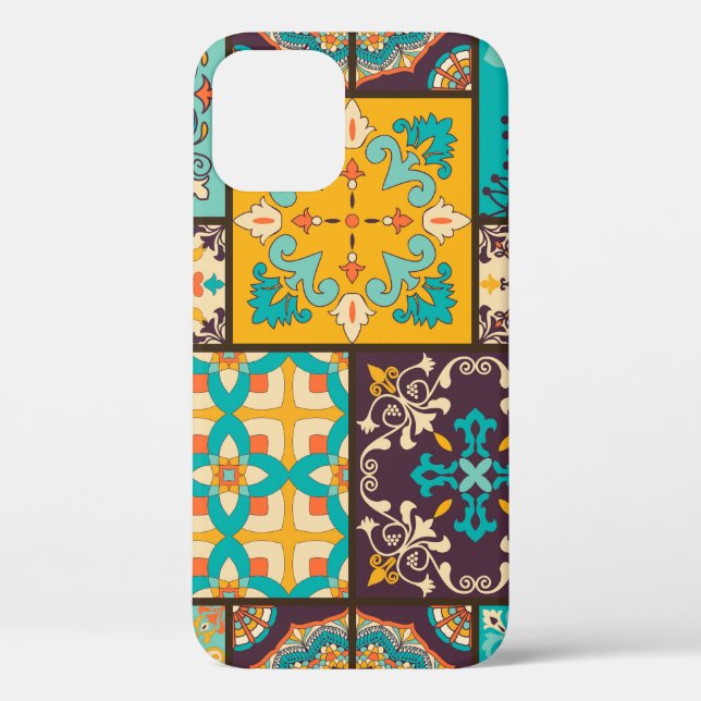 Farbenfrohe Patchwork Islamische Tile Nahtlos Case-Mate iPhone Hülle (Rückseite)