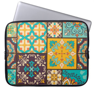 Farbenfrohe Patchwork Islamische Tile Nahtlos Laptopschutzhülle